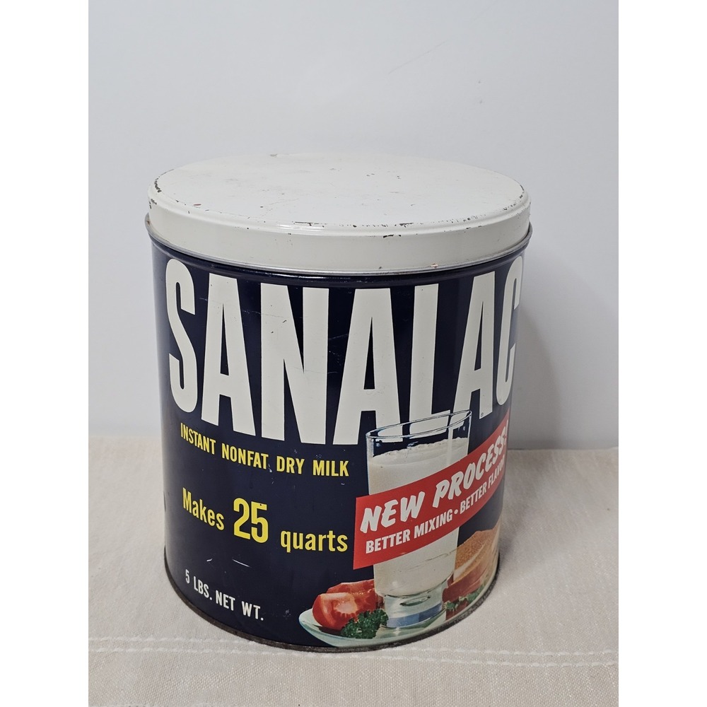 Vintage Sanalac  1940s Tin